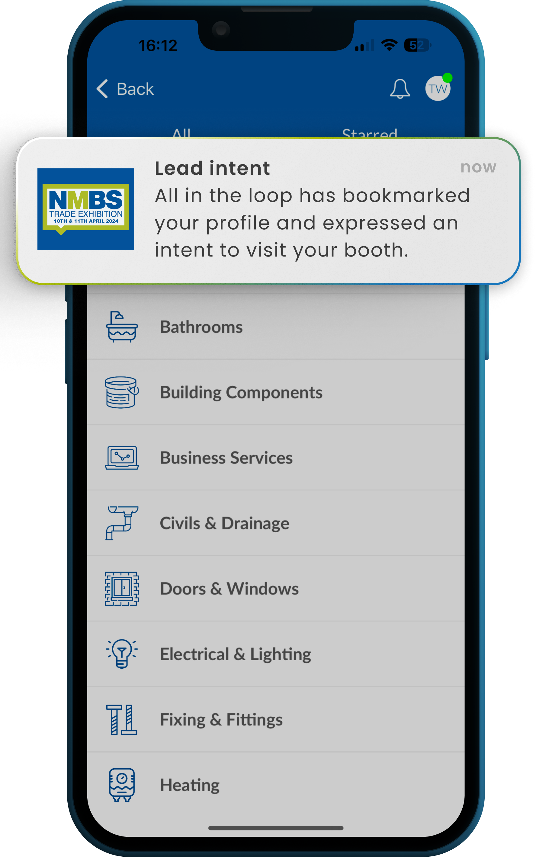 NMBS event app notification