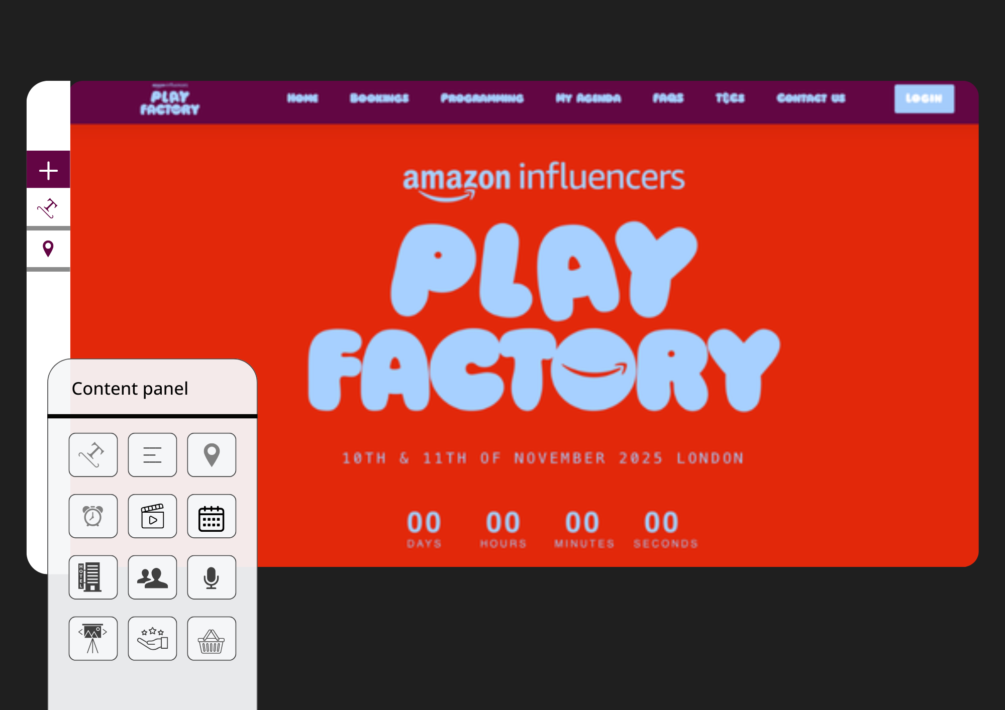 Event websites