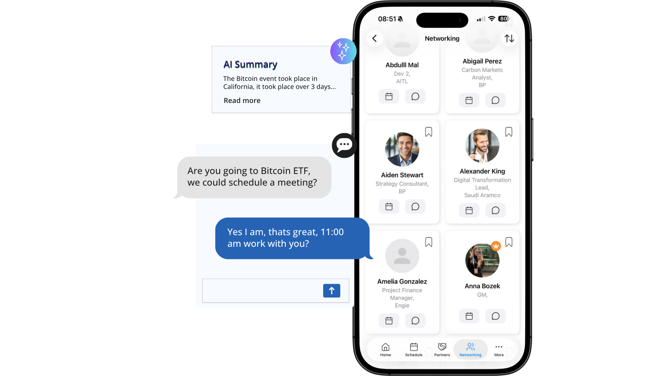 Attendee Networking and Matchmaking App Graphic